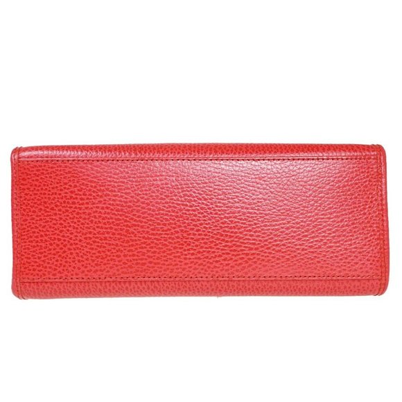 (D393) CHRISTIAN DIOR Logo 2Way Shoulder Hand Bag Leather Red - Picture 4 of 9